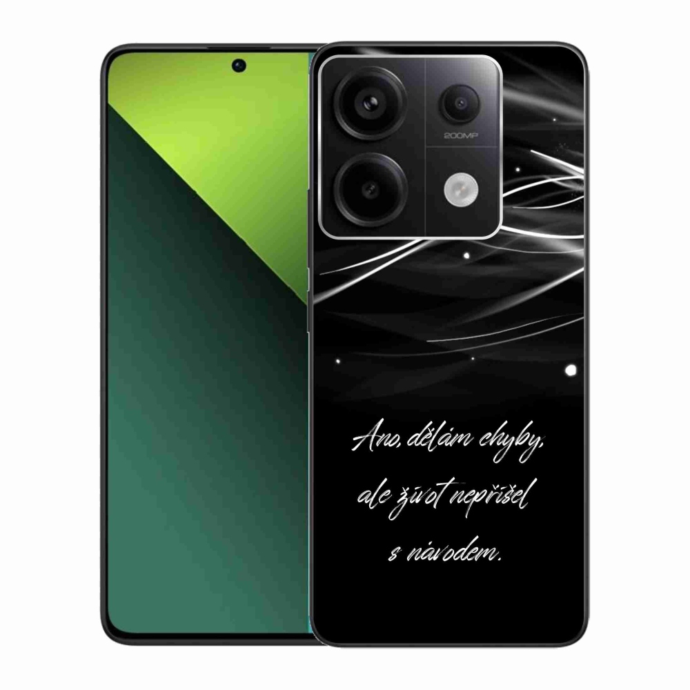 Gelový kryt mmCase na Xiaomi Redmi Note 13 Pro 5G/Poco X6 5G - citát černé pozadí