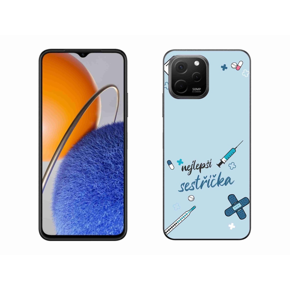 Gelový kryt mmCase na Huawei Nova Y61 - nejlepší sestřička modré pozadí