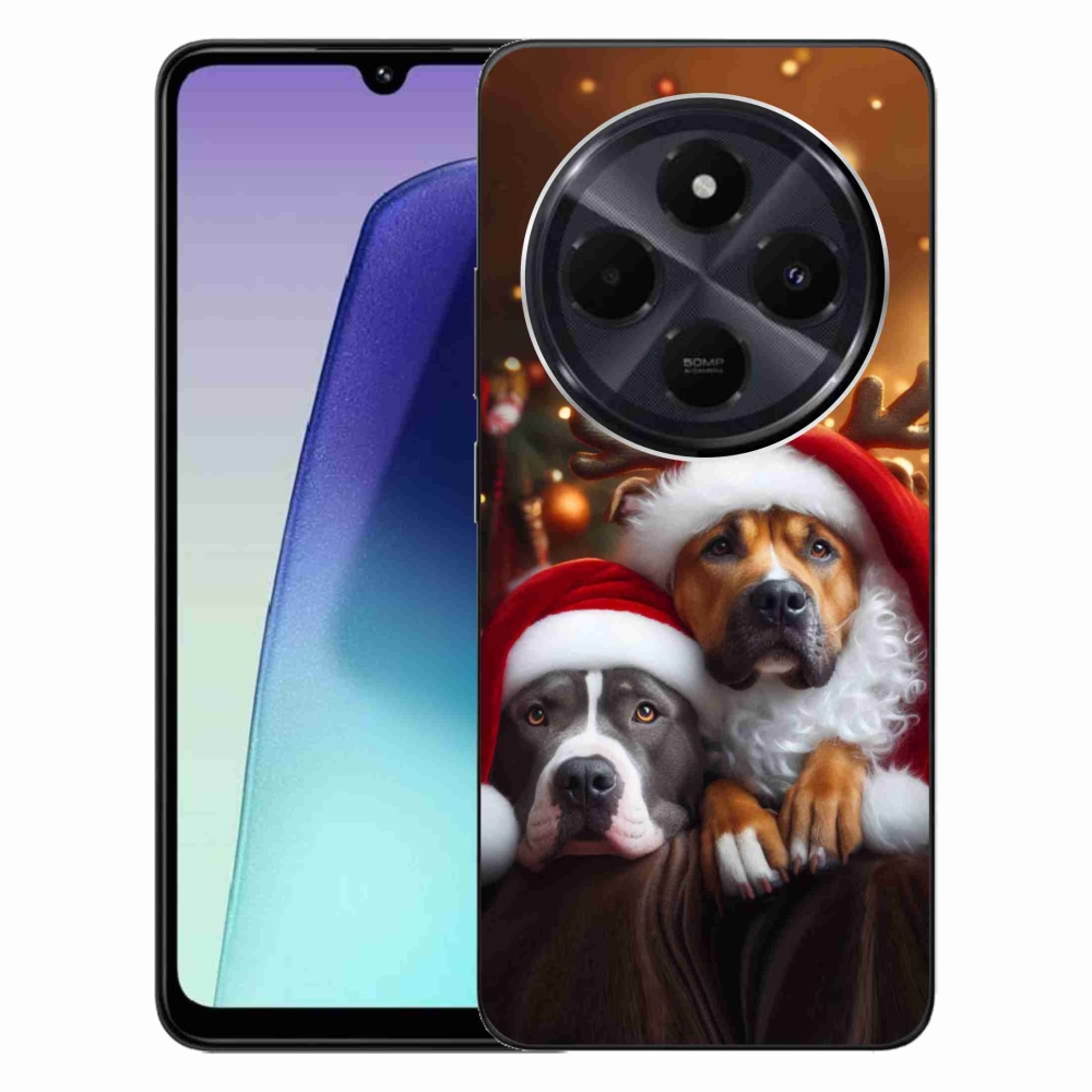 Gelový kryt mmCase na Xiaomi Redmi 14C/Poco C75 - vánoční psi