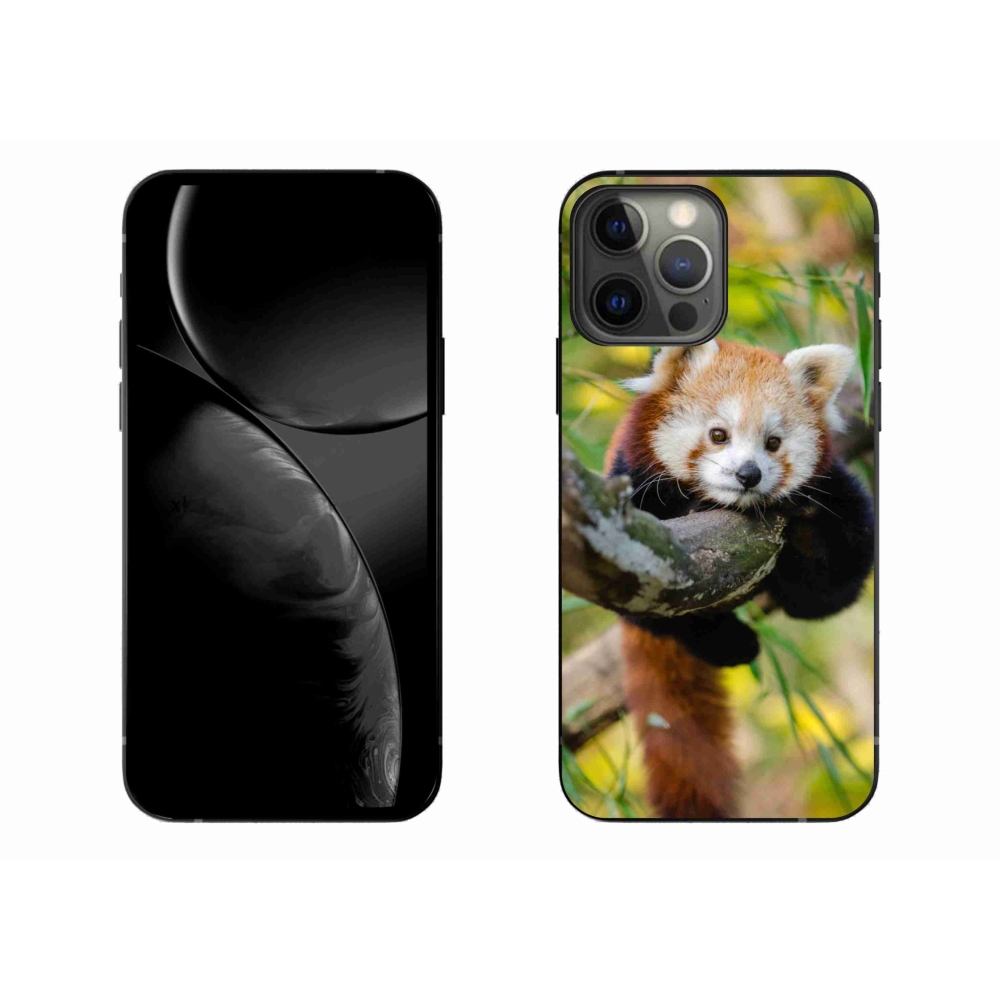 Gelový kryt mmCase na iPhone 13 Pro Max 6.7 - panda červená