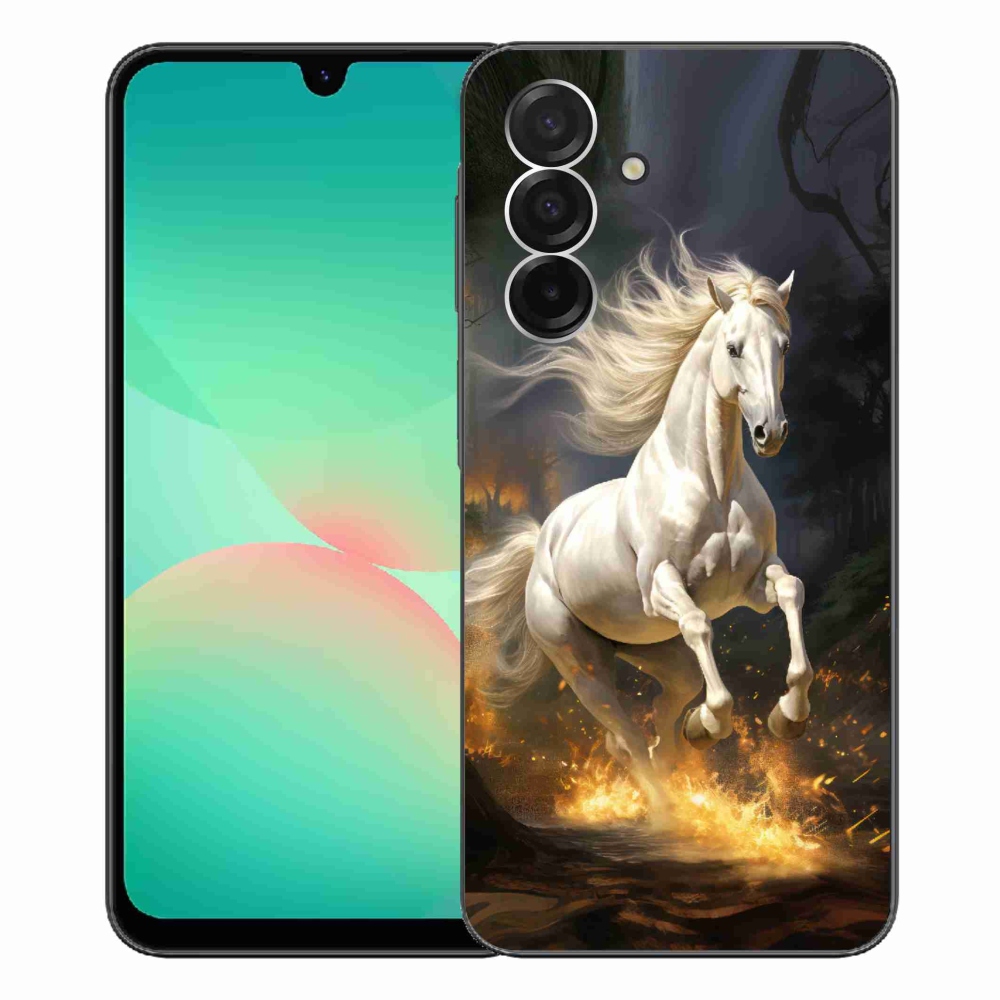 Gelový kryt mmCase na Samsung Galaxy A26 5G - bílý kůň 2
