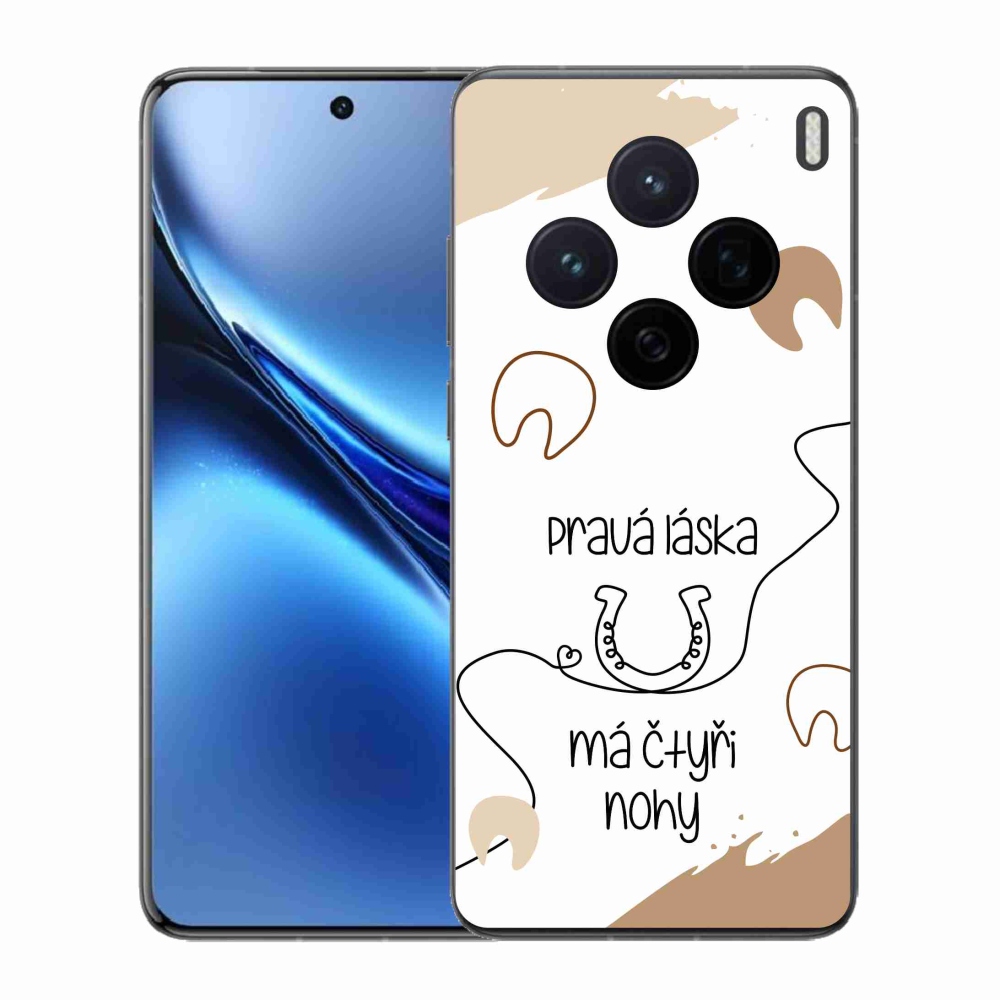 Gelový kryt mmCase na Vivo X200 5G - koňský motiv bílé pozadí