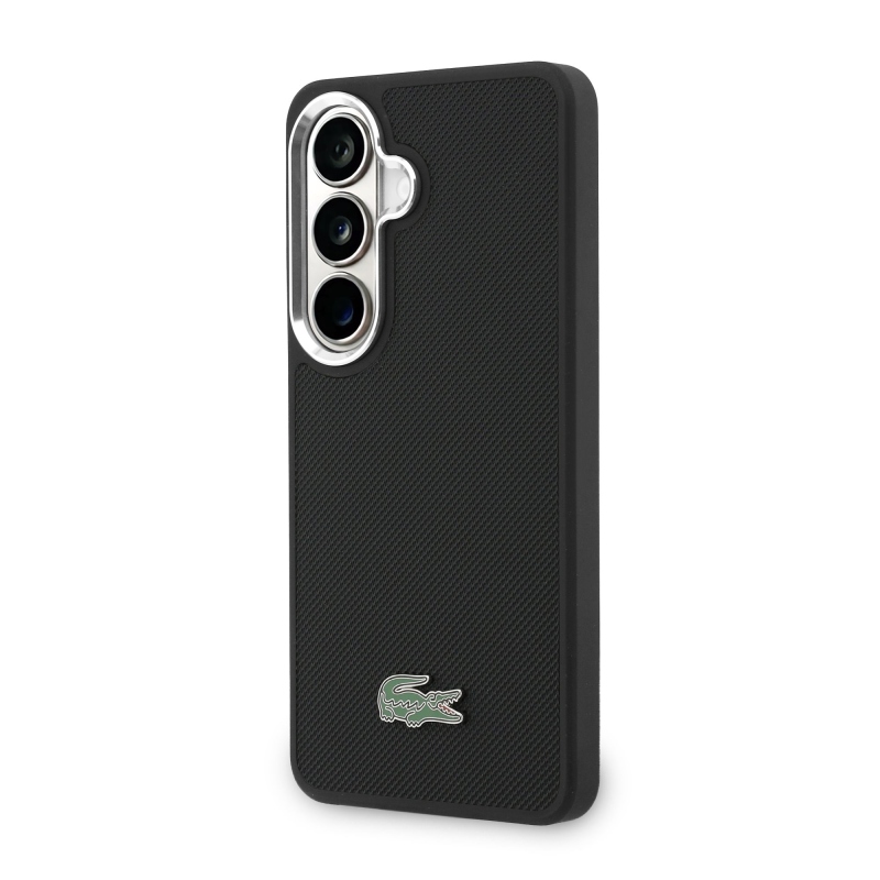 Lacoste Petit Pique Metal Logo Magnetic Zadní Kryt pro Samsung Galaxy S26+ Black