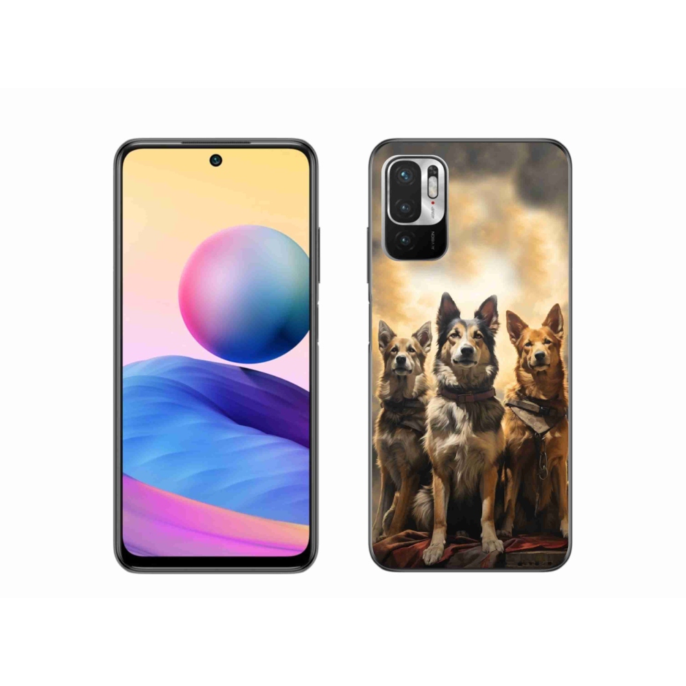 Gelový kryt mmCase na Xiaomi Redmi Note 10 5G - tři psi