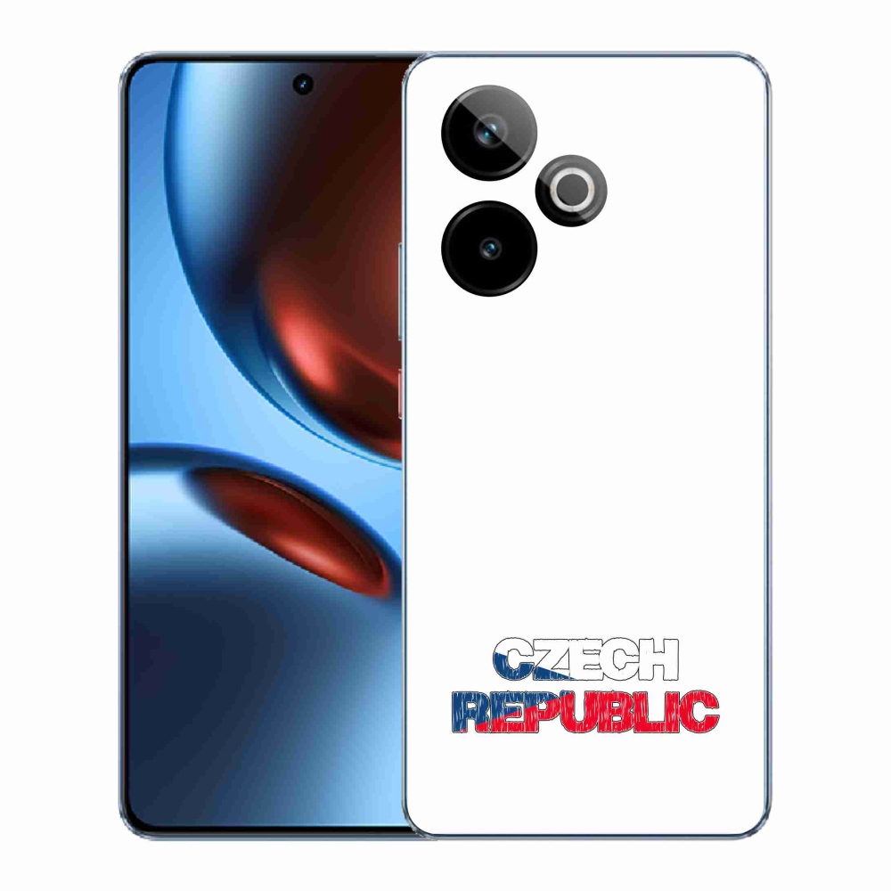 Gelový kryt mmCase na Realme GT 7 5G/GT 7T 5G - Czech Republic bílé pozadí