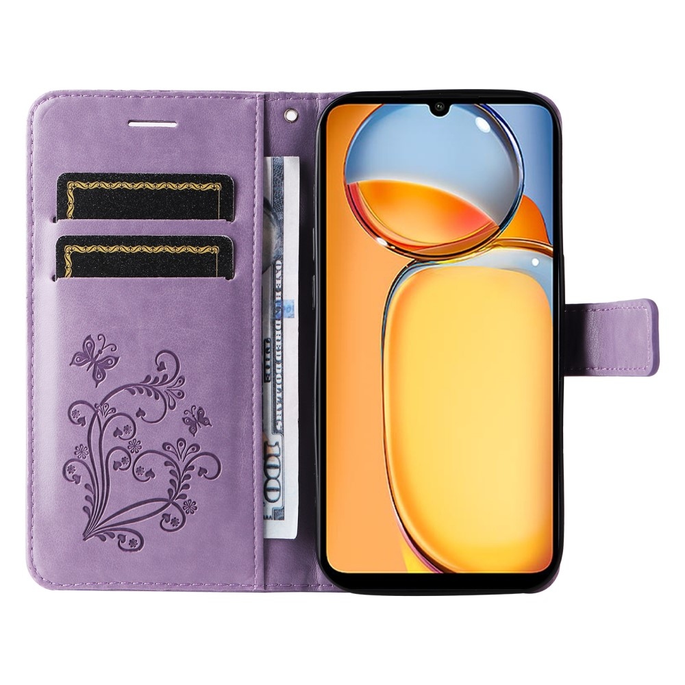 Big Butterfly knížkové pouzdro na Xiaomi Poco C65/Redmi 13C - fialové