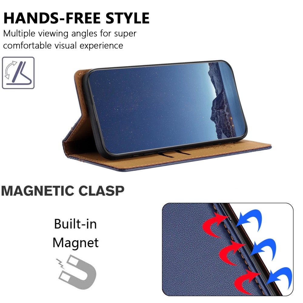 L-Shaped knížkové pouzdro na Honor 400 Lite - modré