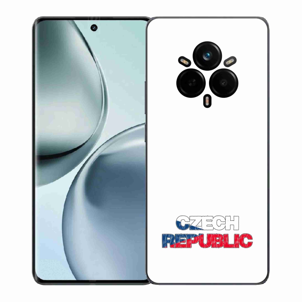 Gelový kryt mmCase na Realme 14 Pro+ 5G - Czech Republic bílé pozadí