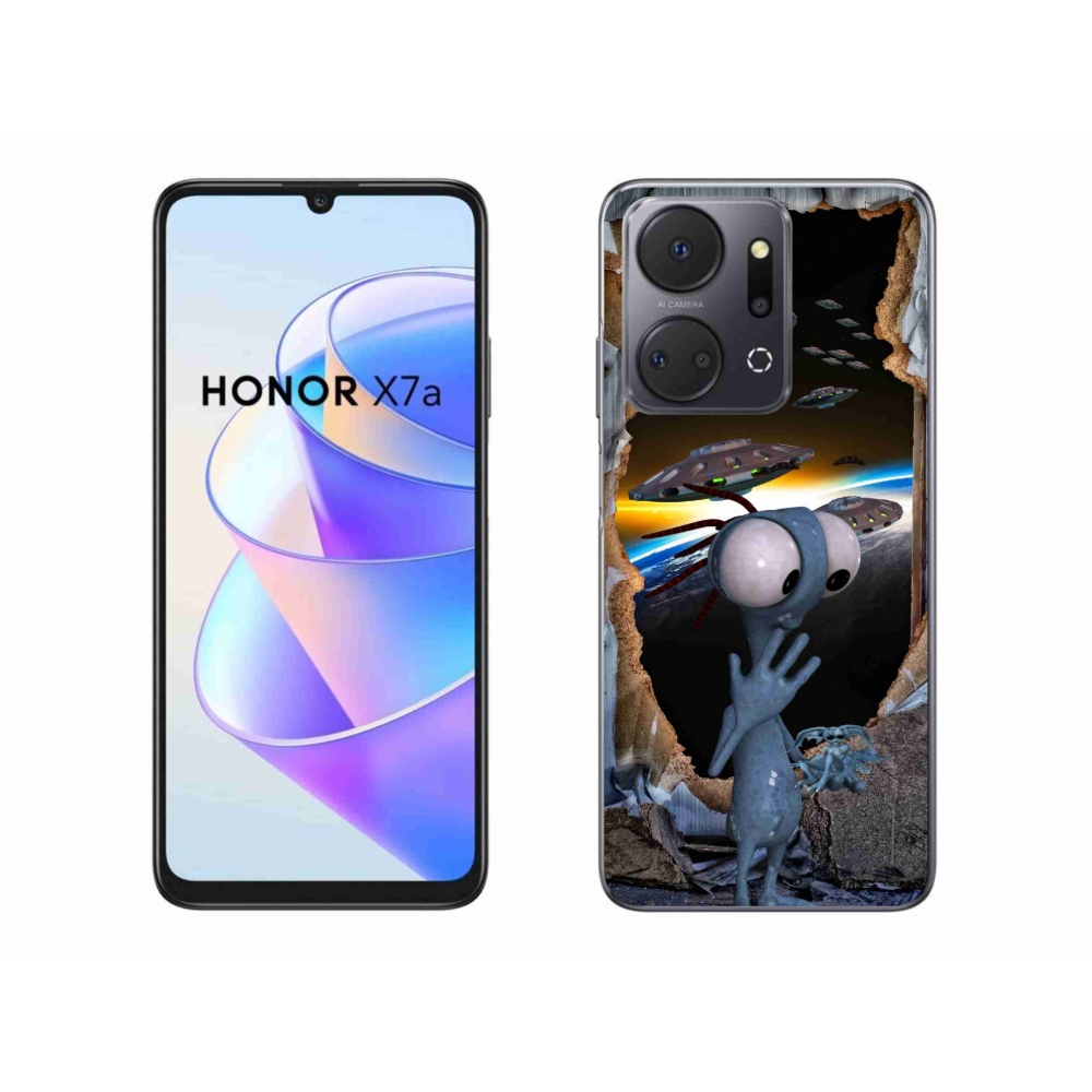 Gelový kryt mmCase na Honor X7a - mimozemšťan