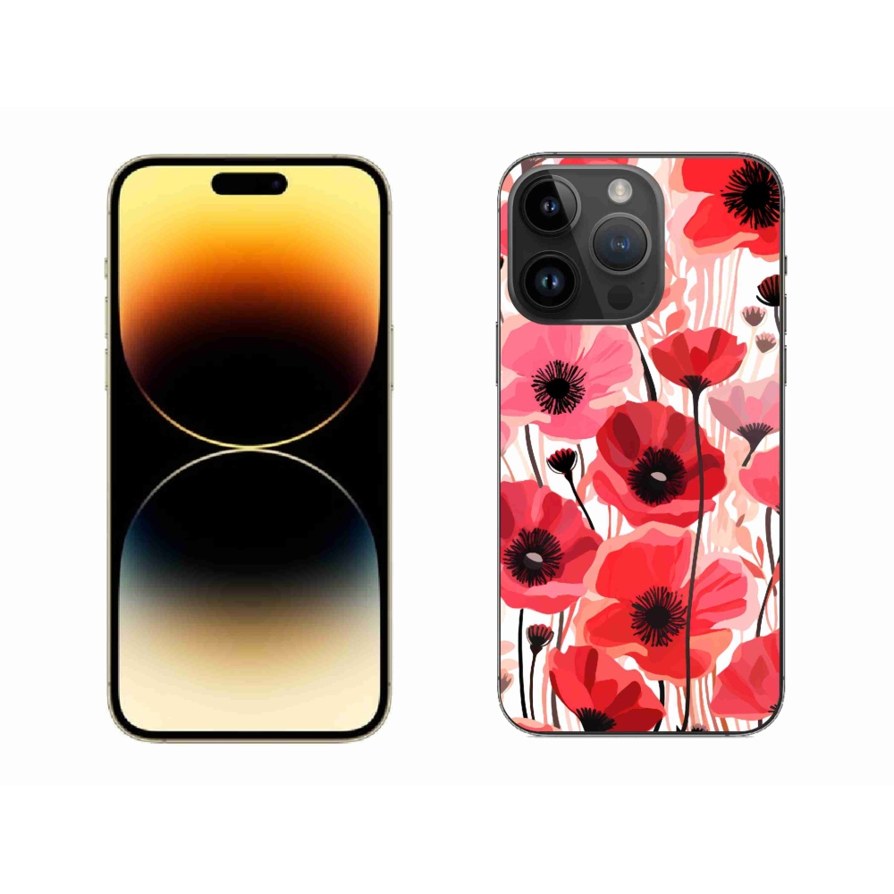 Gelový kryt mmCase na iPhone 14 Pro Max - vlčí mák 1