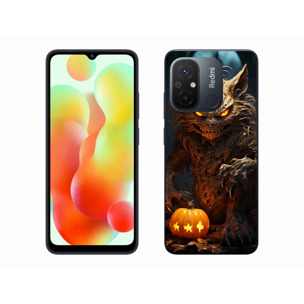 Gelový kryt mmCase na Xiaomi Redmi 12C - halloweenská příšera