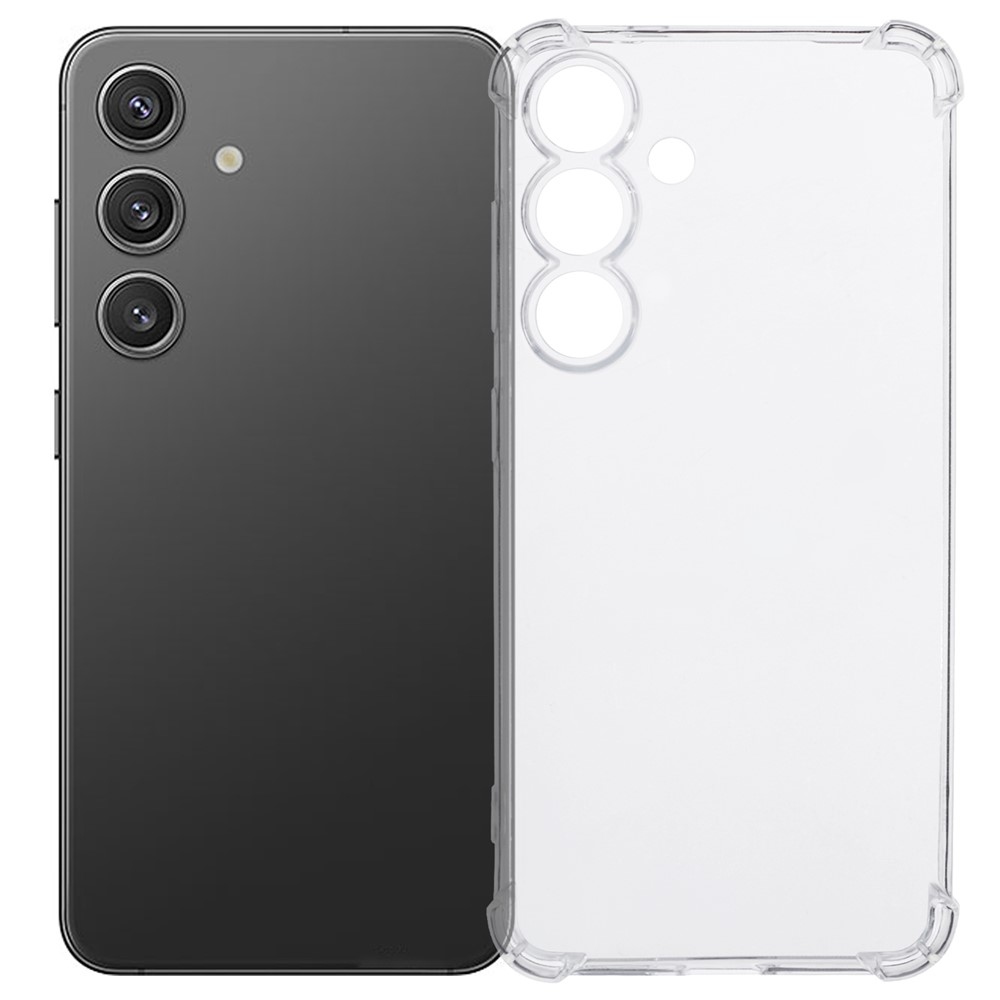 Průhledný gelový obal se zesílenými rohy na Samsung Galaxy S25 FE