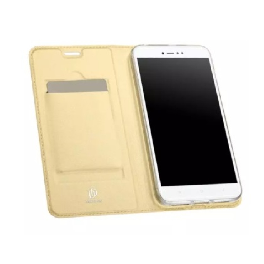 DUX PU kožené klopové pouzdro na Xiaomi Redmi Note 5A - zlaté