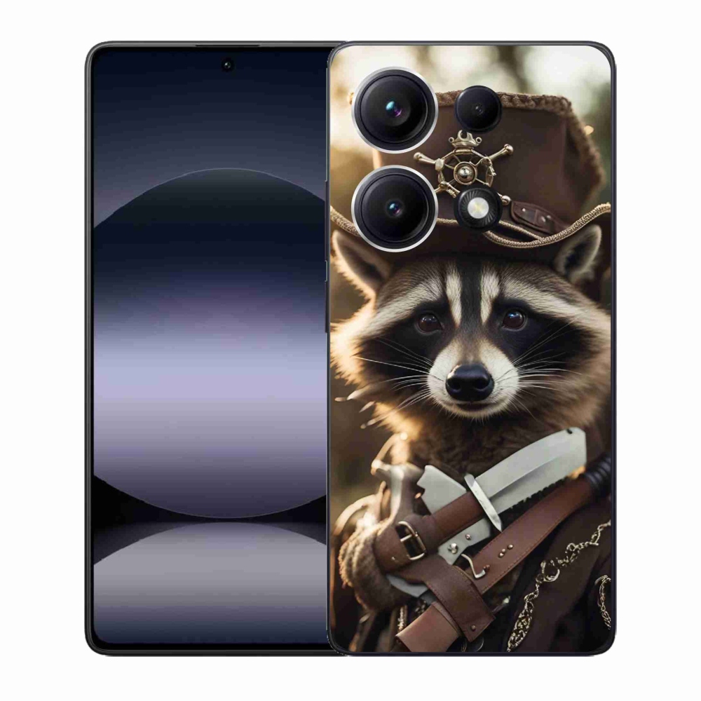 Gelový kryt mmCase na Xiaomi Redmi Note 14S - mýval v uniformě