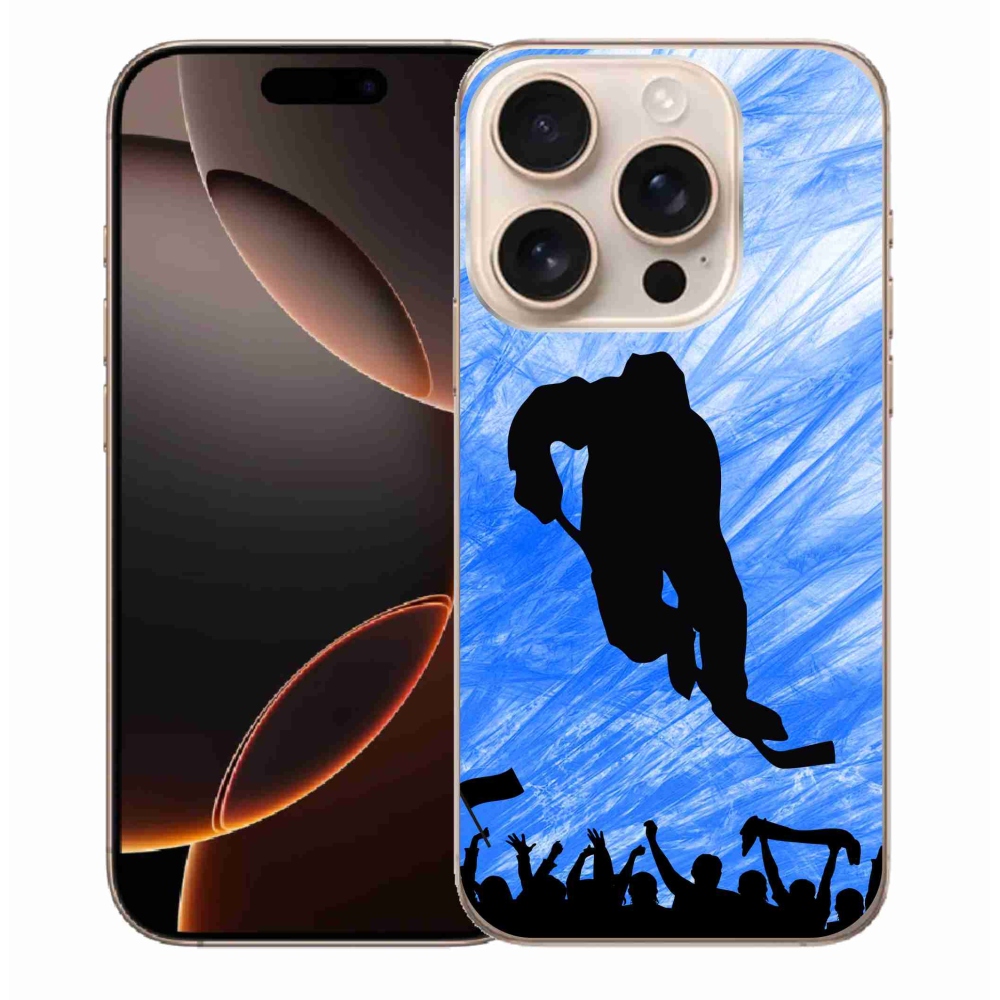 Gelový kryt mmCase na iPhone 16 Pro Max - hokejový hráč