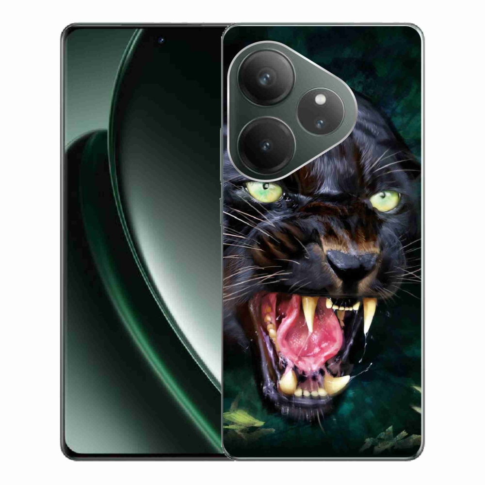 Gelový kryt mmCase na Realme GT 6 5G/GT 6T 5G - rozzuřený černý panter