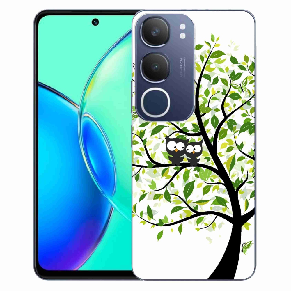 Gelový kryt mmCase na Vivo Y19s - sovičky na stromě