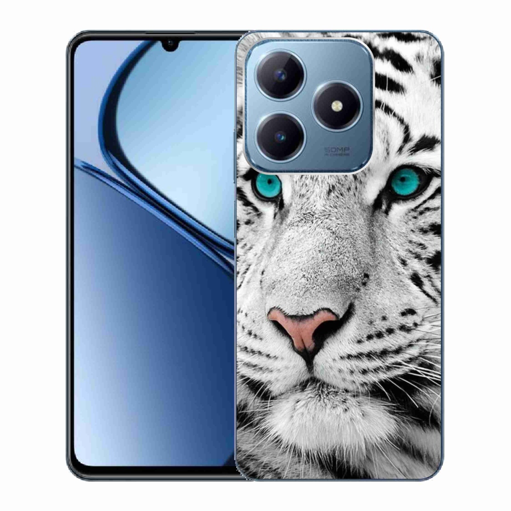Gelový kryt mmCase na Realme C63 - bílý tygr