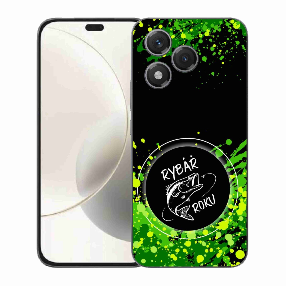 Gelový kryt mmCase na Honor 400 Lite - rybář roku černé pozadí
