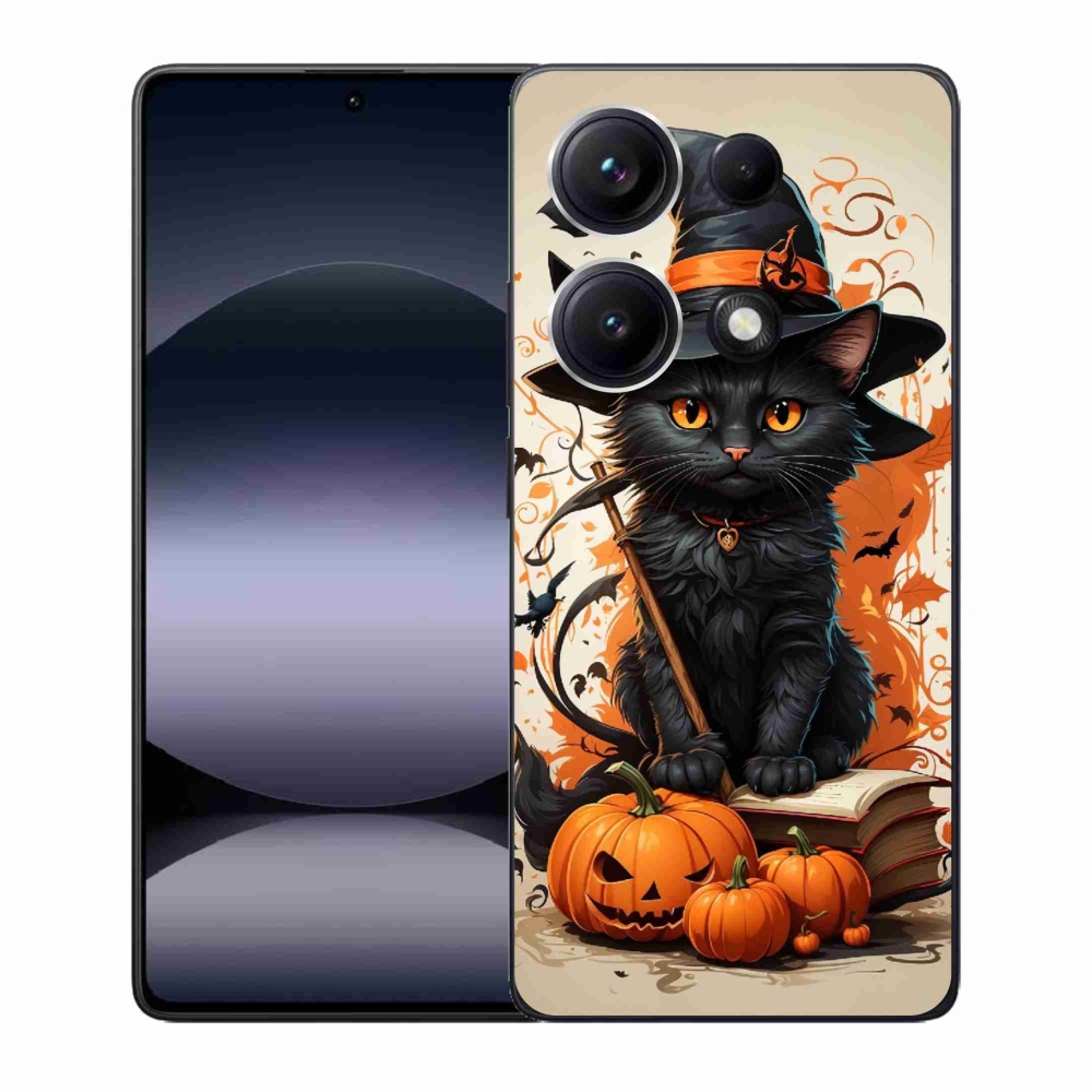 Gelový kryt mmCase na Xiaomi Redmi Note 14S - kocour čaroděj