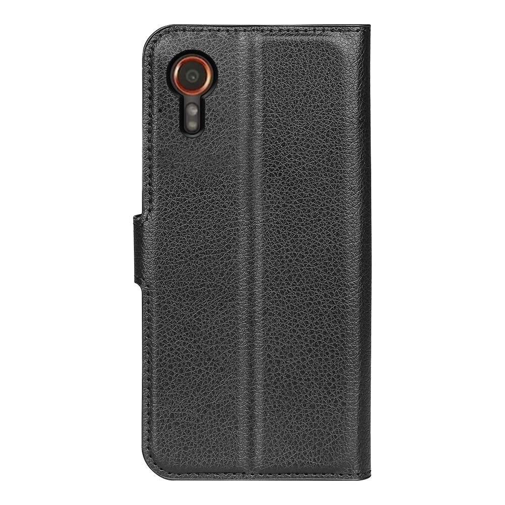 Litchi knížkové pouzdro na Samsung Galaxy Xcover 7 - černé