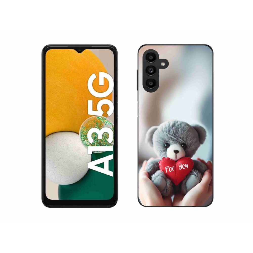 Gelový kryt mmCase na Samsung Galaxy A13 5G - medvídek pro zamilované