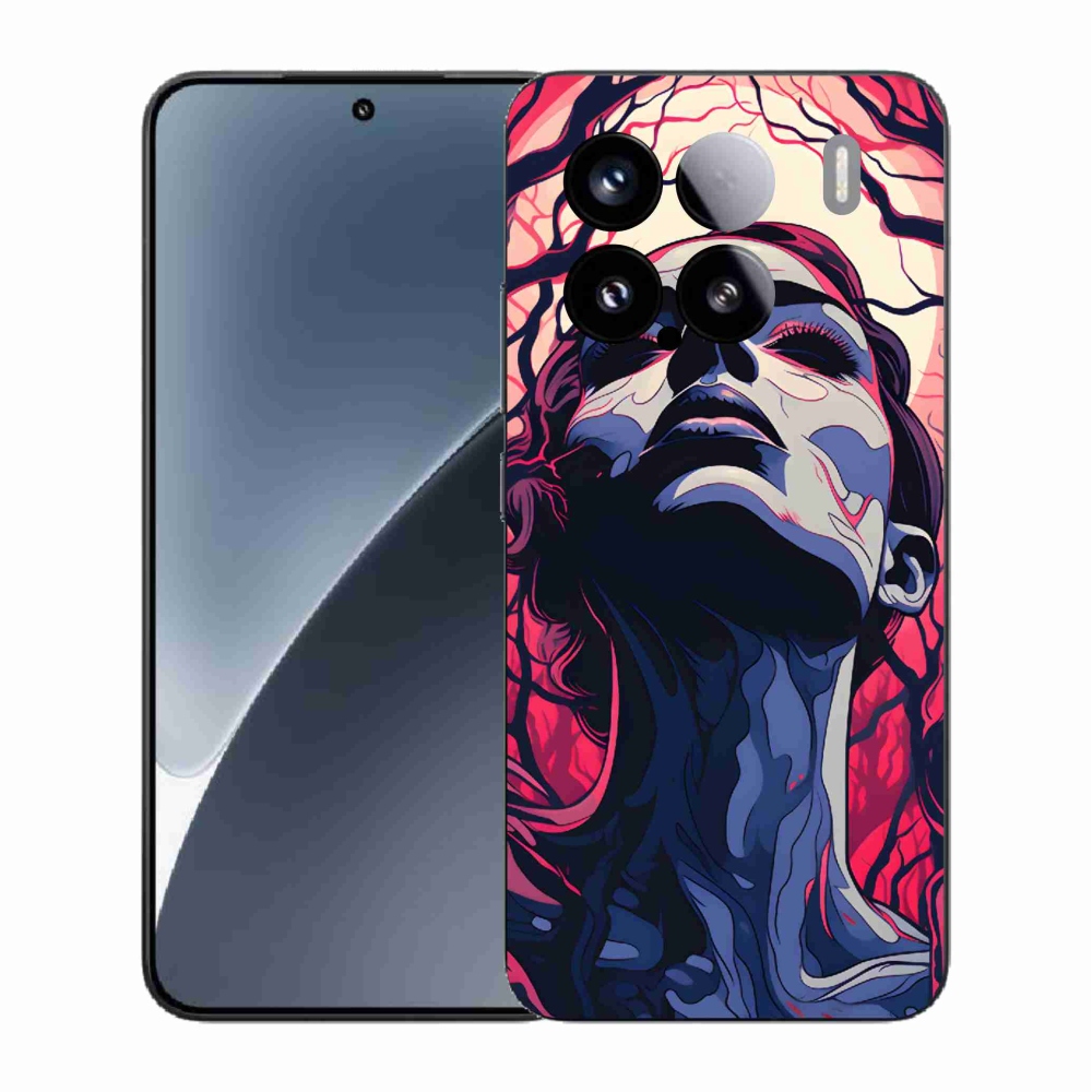 Gelový kryt mmCase na Xiaomi 15 - abstraktní obličej