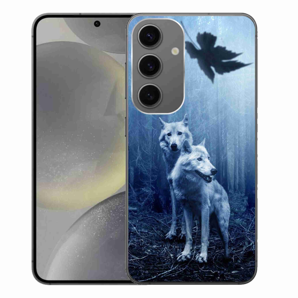 Gelový kryt mmCase na Samsung Galaxy S24+ - vlci v lese