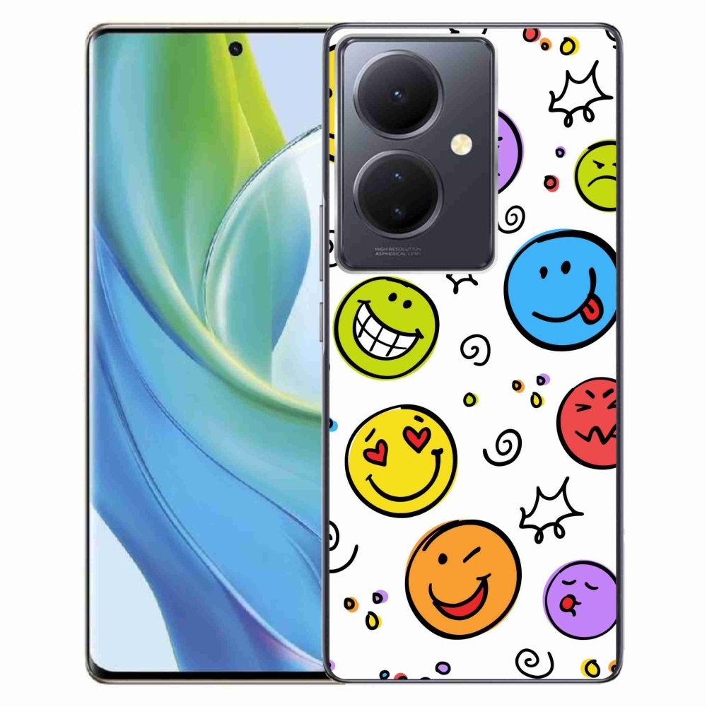 Gelový kryt mmCase na Vivo V29 Lite 5G - smajlíci