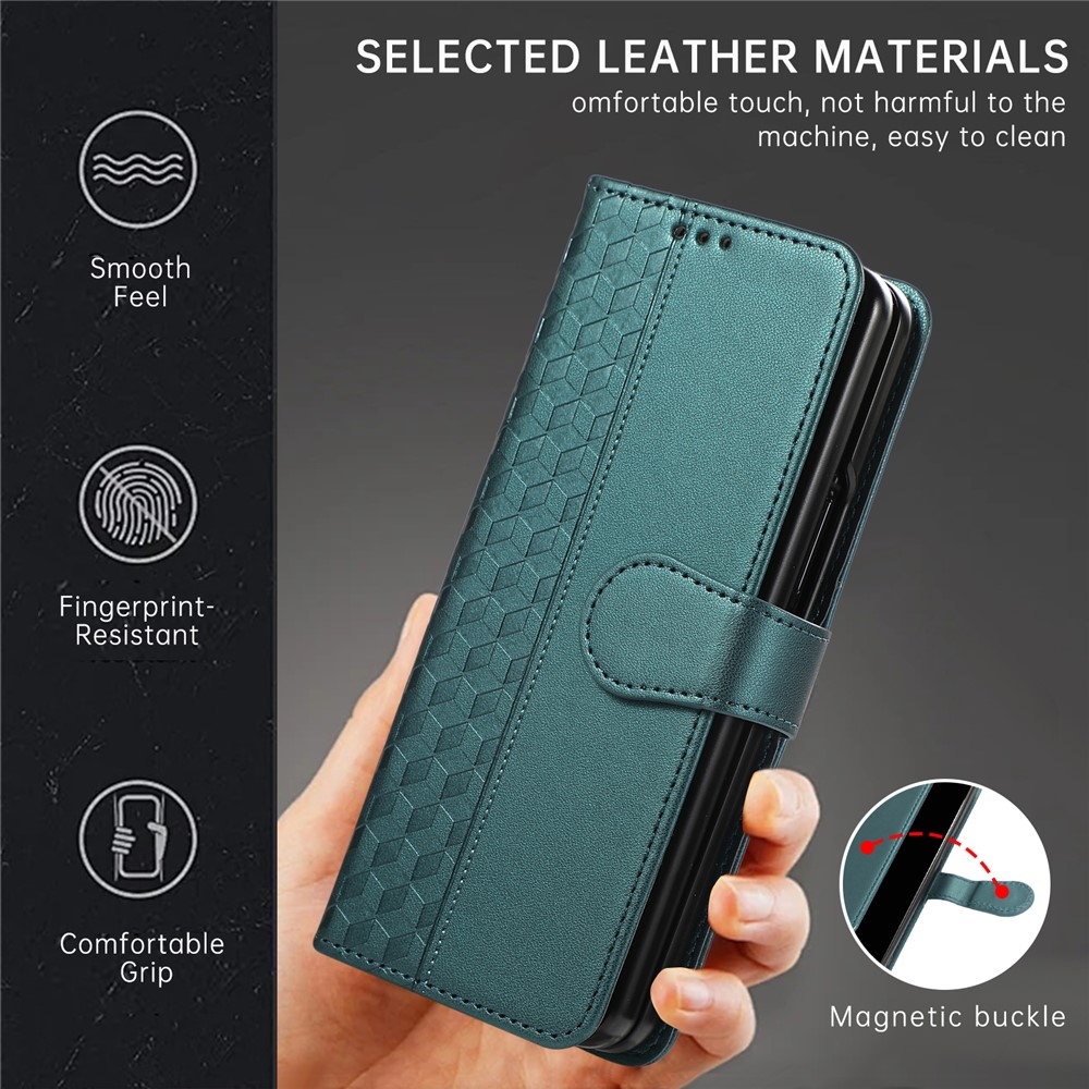 Gridy knížkové pouzdro na Samsung Galaxy Z Fold7 5G - zelené