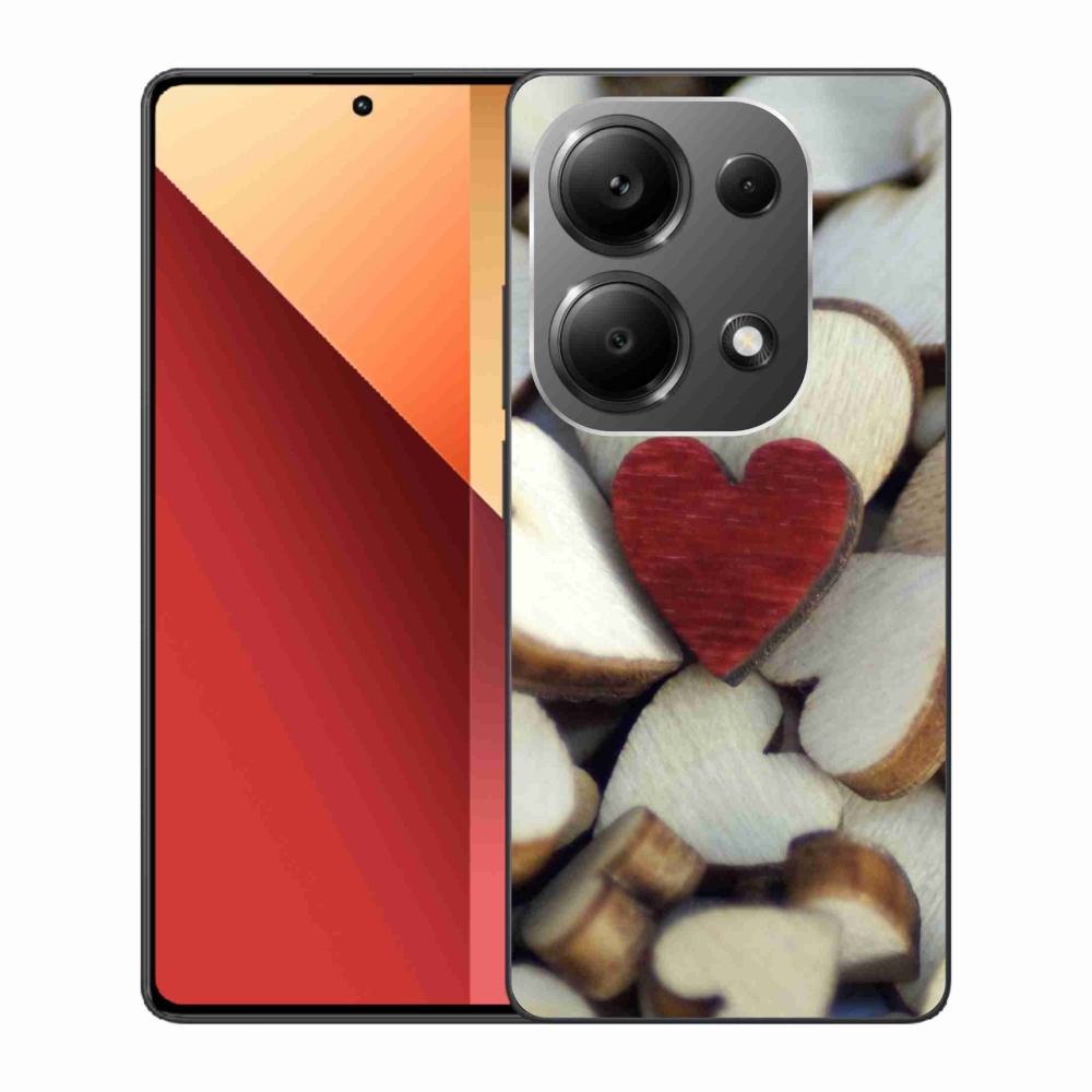 Gelový kryt mmCase na Xiaomi Redmi Note 13 Pro 4G/Poco M6 Pro - gravírované červené srdce 