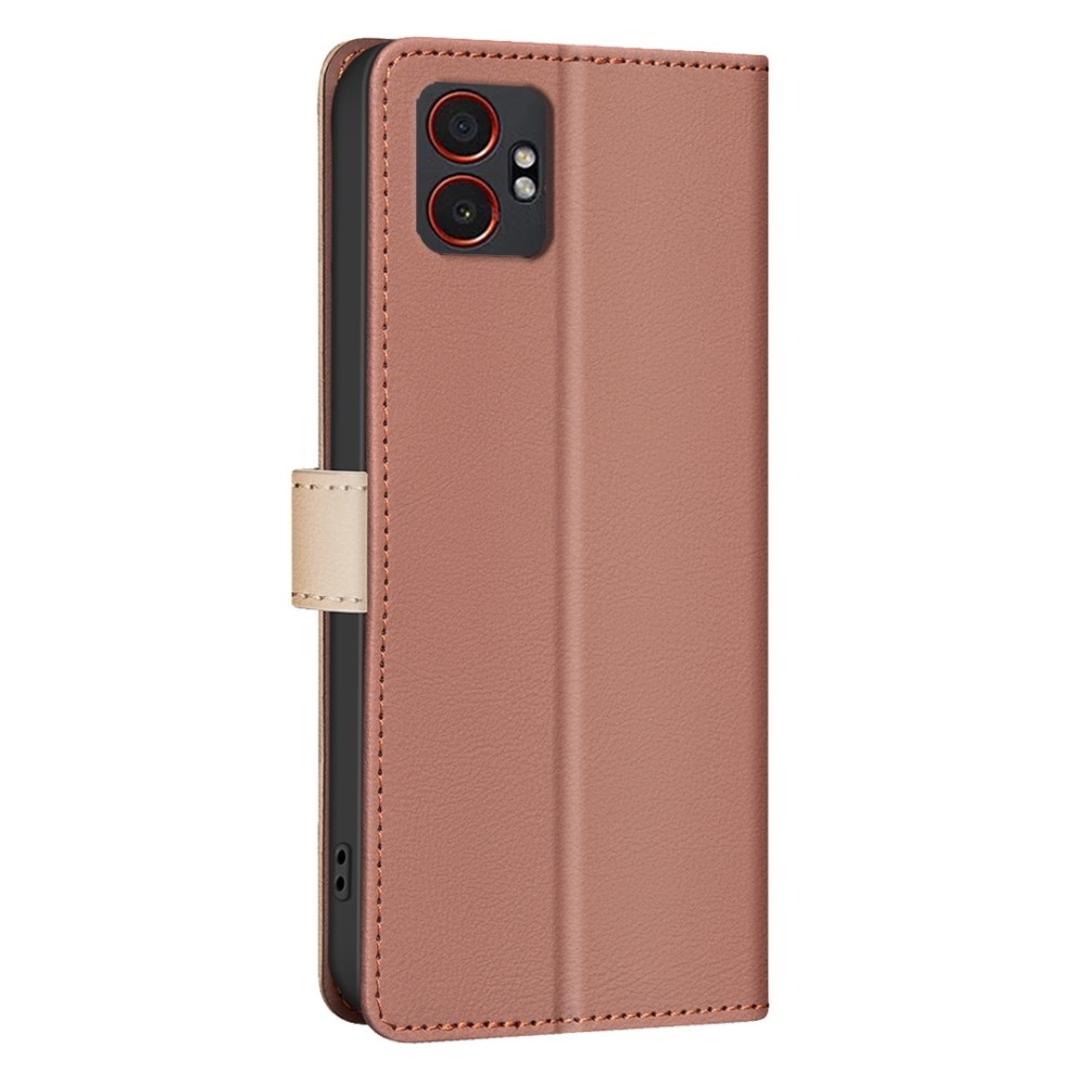 BNF DUO knížkové pouzdro na Samsung Galaxy Xcover 7 Pro - hnědé