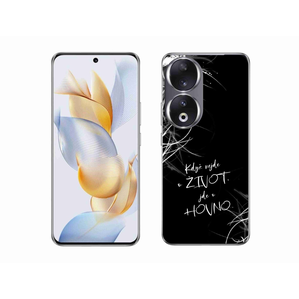 Gelový kryt mmCase na Honor 90 - vtipný text 16 černé pozadí