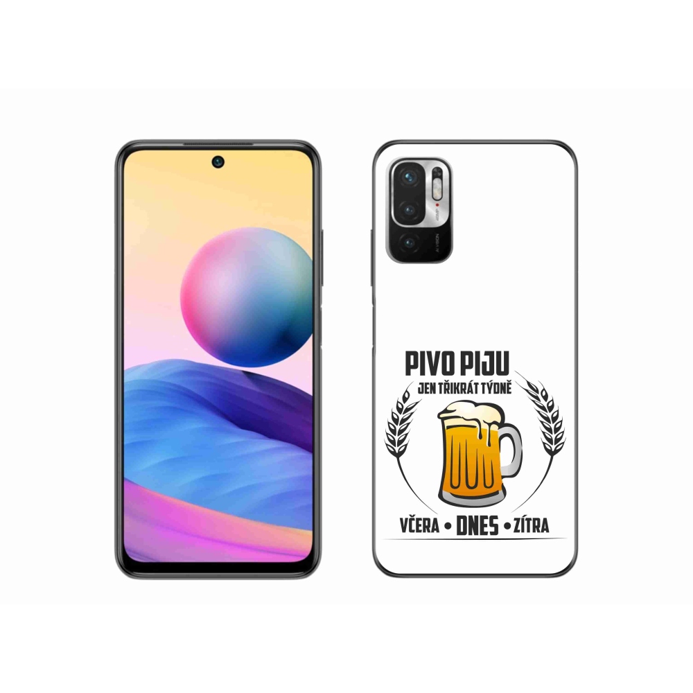 Gelový kryt mmCase na Xiaomi Poco M3 Pro/5G - pivní motiv bílé pozadí