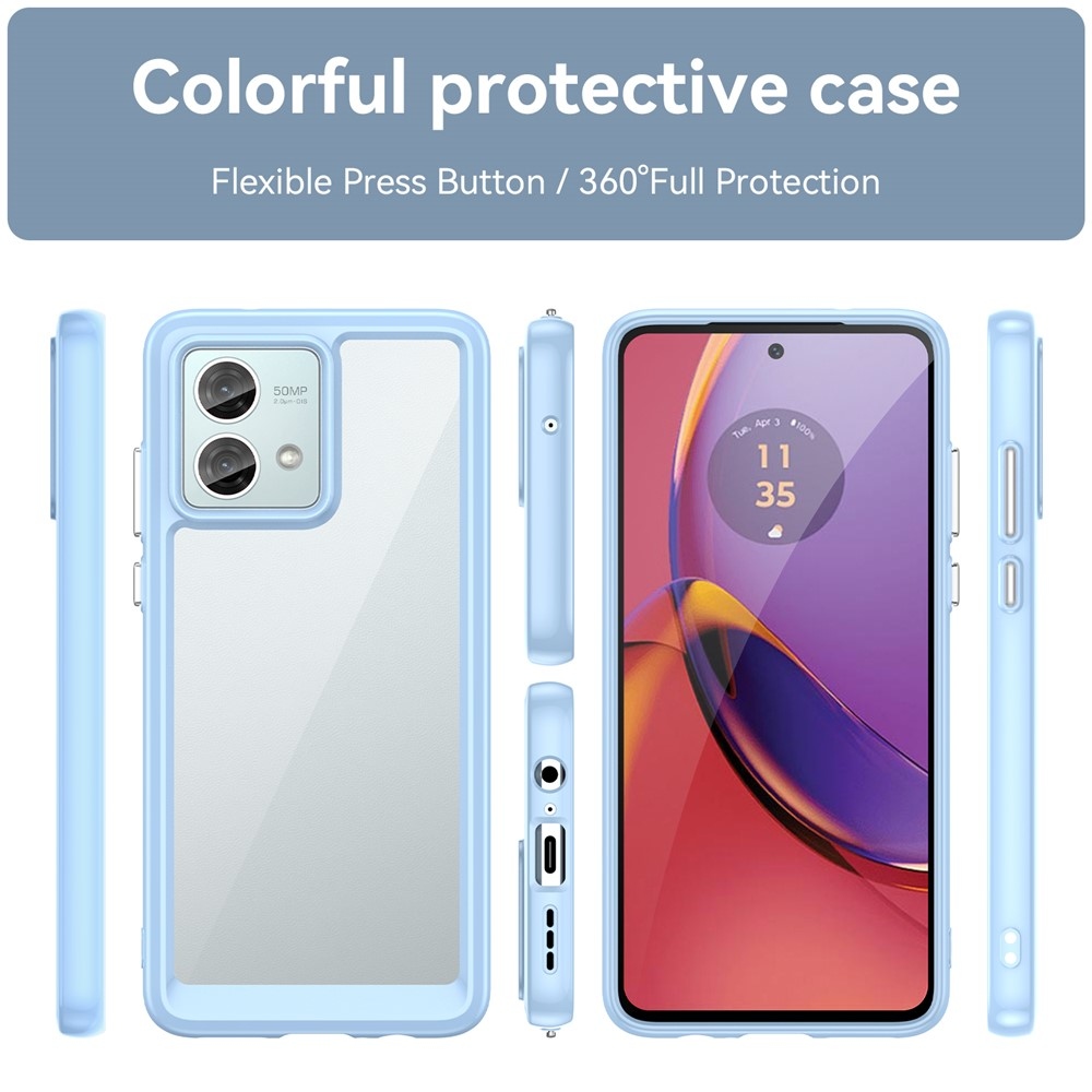 Gelový obal s pevnými zády na Motorola Moto G84 5G - modrý