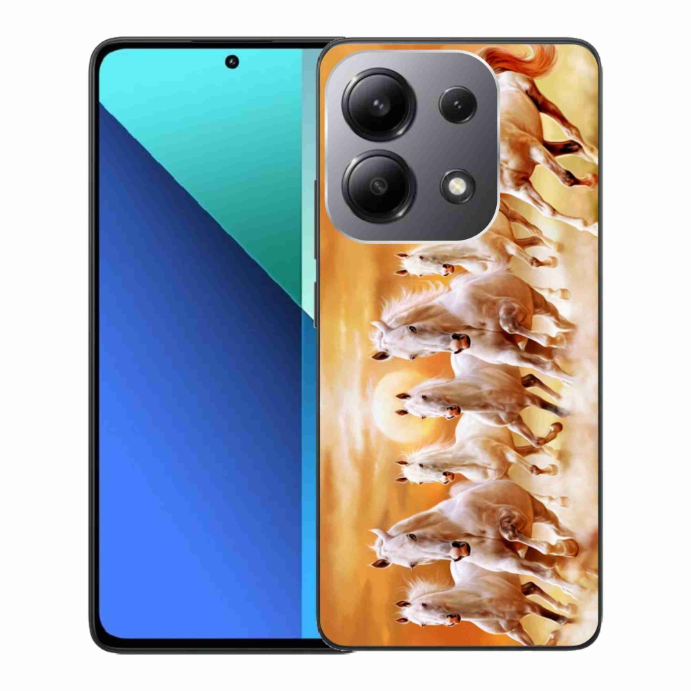 Gelový obal mmCase na Xiaomi Redmi Note 13 - koně 2