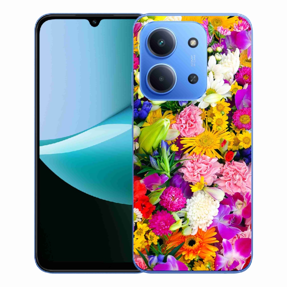 Gelový kryt mmCase na Xiaomi Redmi 15C 4G/5G (173mm) - květiny 12