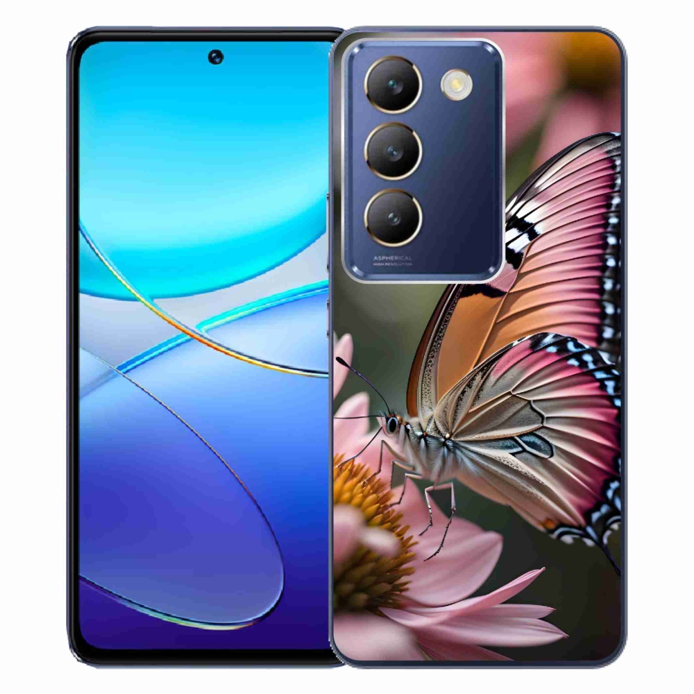 Gelový kryt mmCase na Vivo V40 SE 4G/5G - barevný motýl
