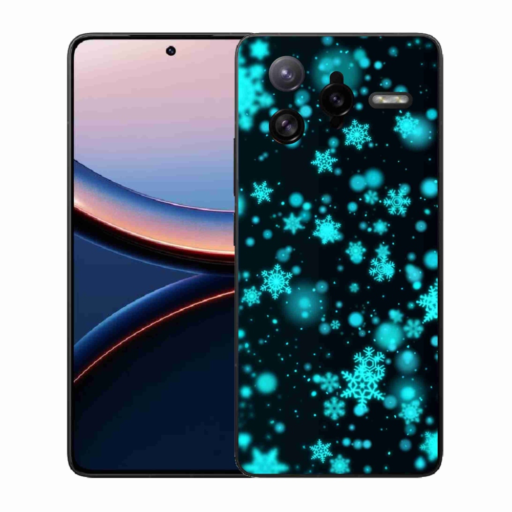 Gelový kryt mmCase na Xiaomi Poco F7 Ultra - sněhové vločky 1