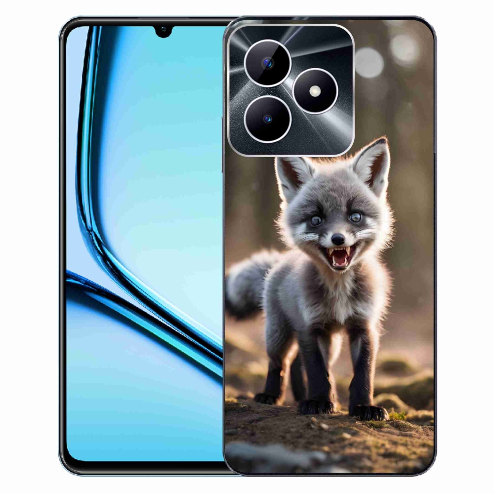Gelový kryt mmCase na Realme Note 50 - rozzuřená liška