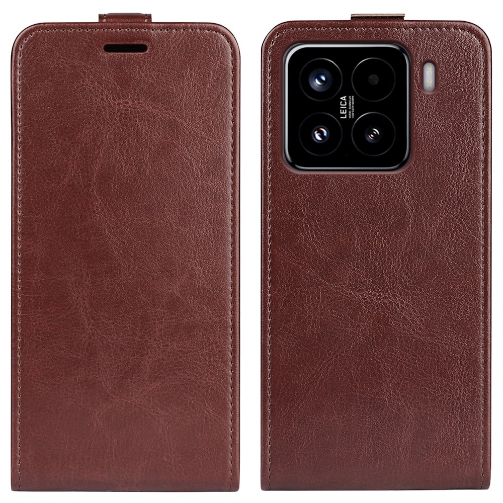 Vertical knížkové pouzdro na Xiaomi 15 - hnědé