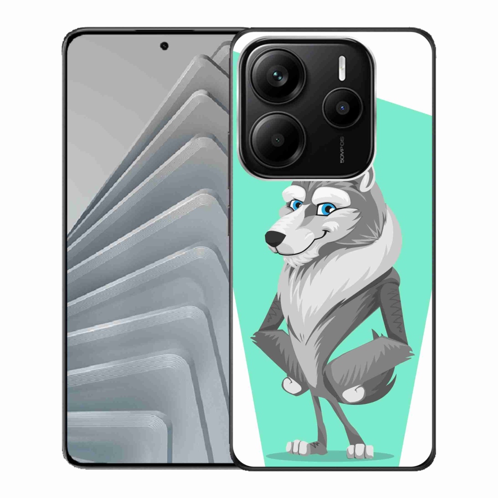 Gelový kryt mmCase na Xiaomi Redmi Note 14 5G - kreslený vlk