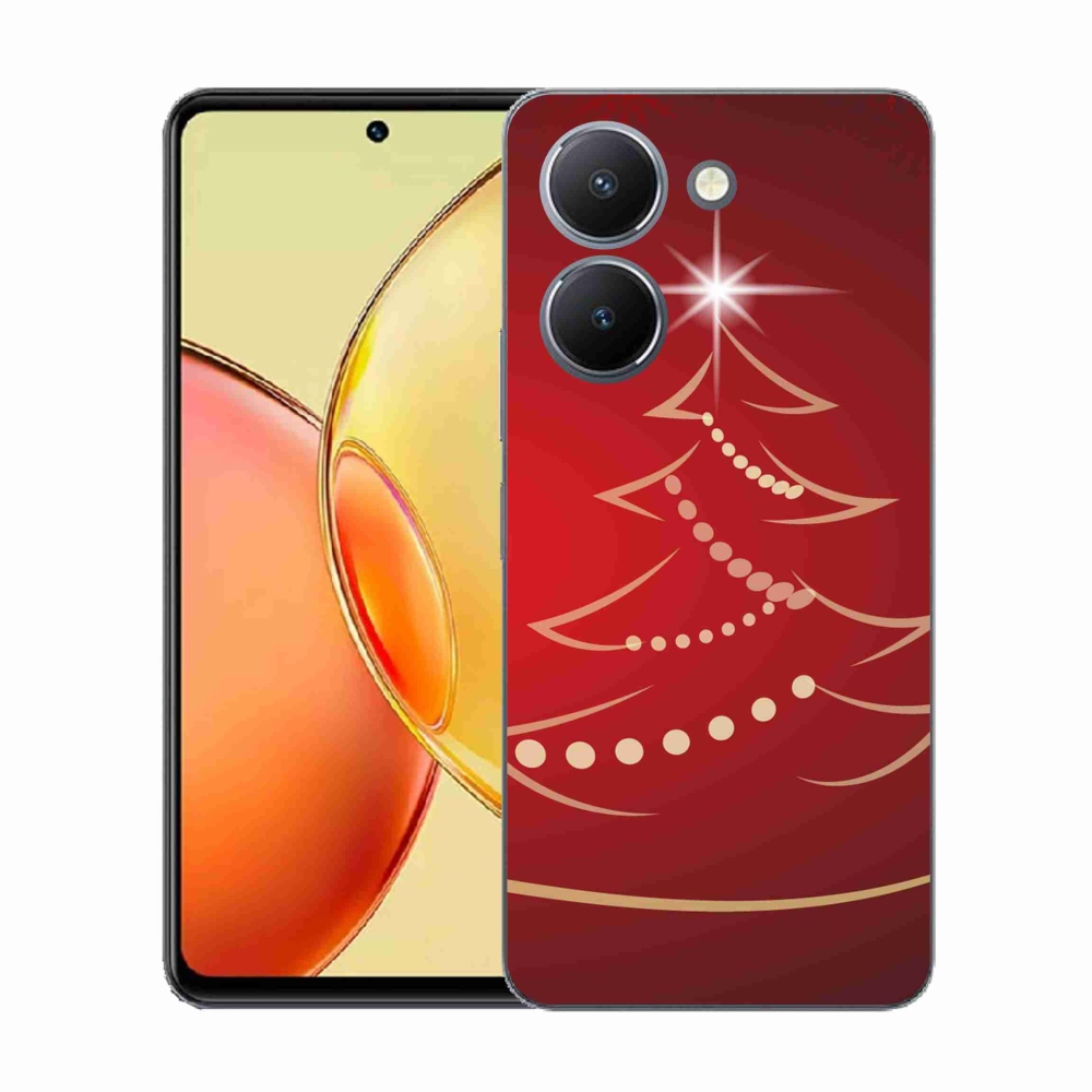 Gelový kryt mmCase na Vivo Y36 - kreslený vánoční stromek
