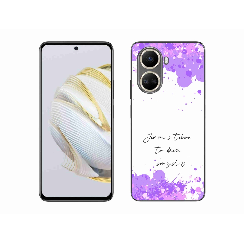 Gelový kryt mmCase na Huawei Nova 10 SE - zamilovaný text bílé pozadí
