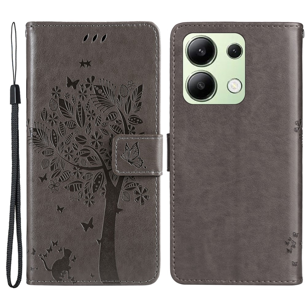 Trees knížkové pouzdro na Xiaomi Redmi Note 13 - šedé