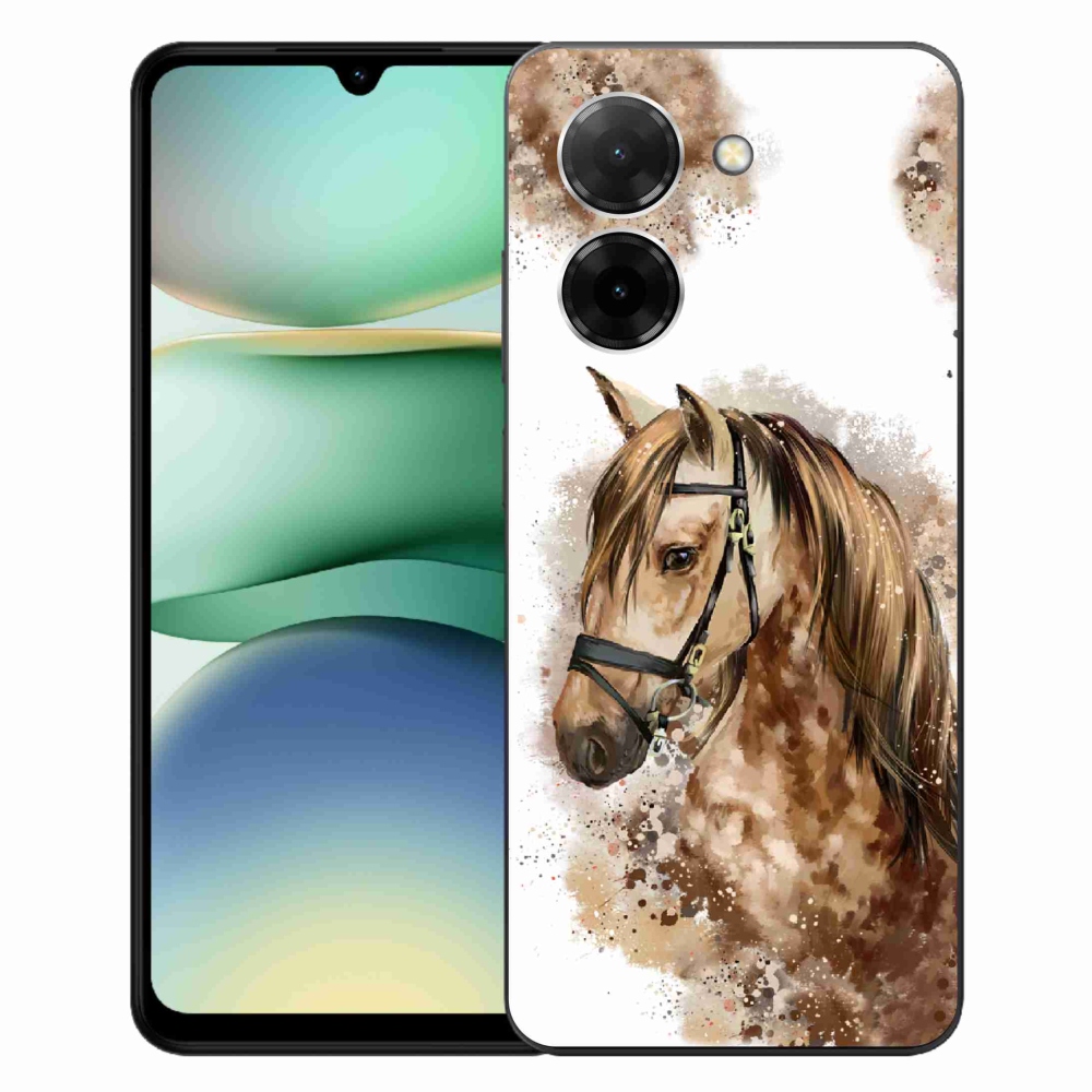 Gelový kryt mmCase na Xiaomi Redmi A5 (171.7x77.8x8.3mm) - hnědý kreslený kůň