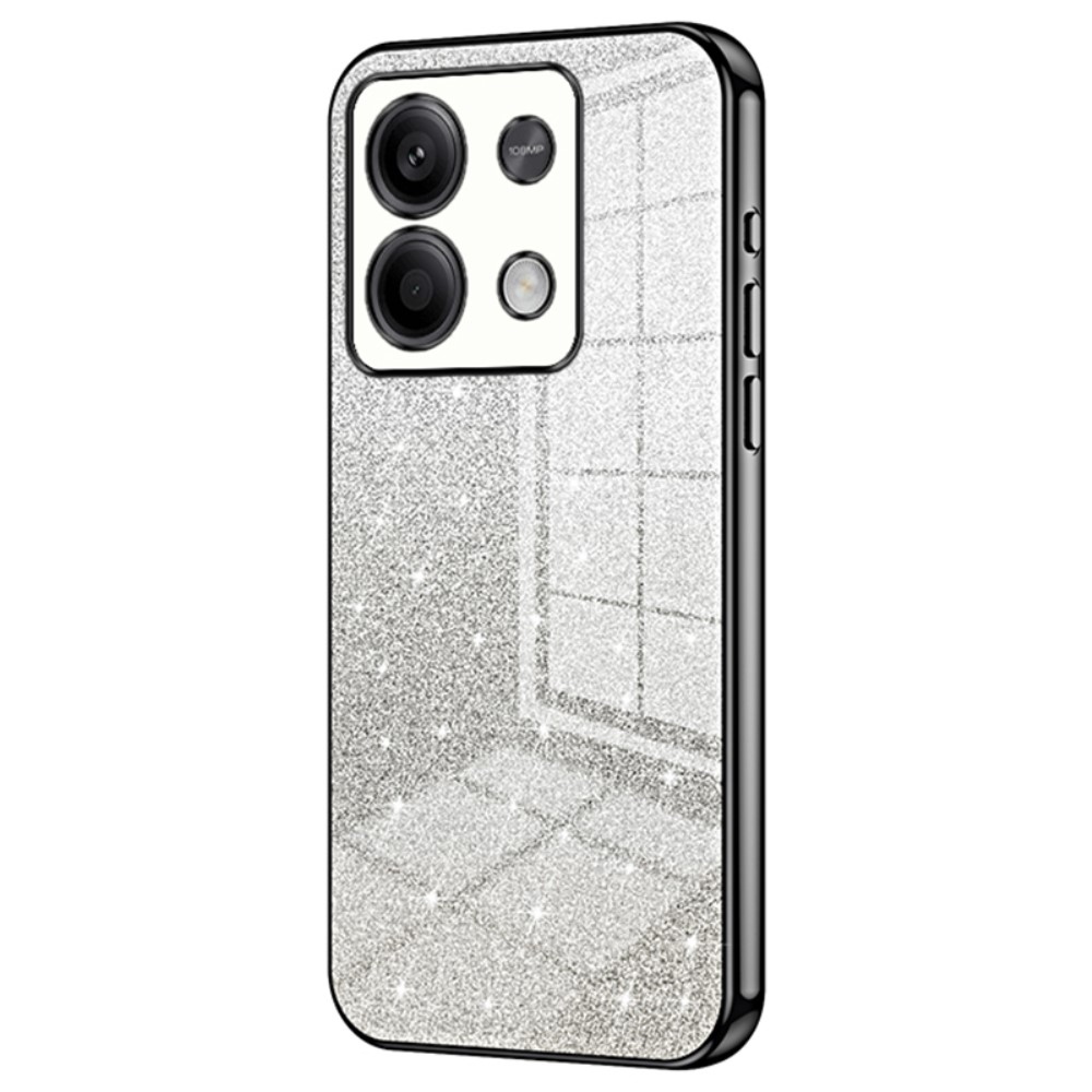 Cut gelový třpytivý obal na Xiaomi Redmi Note 13 5G - černý