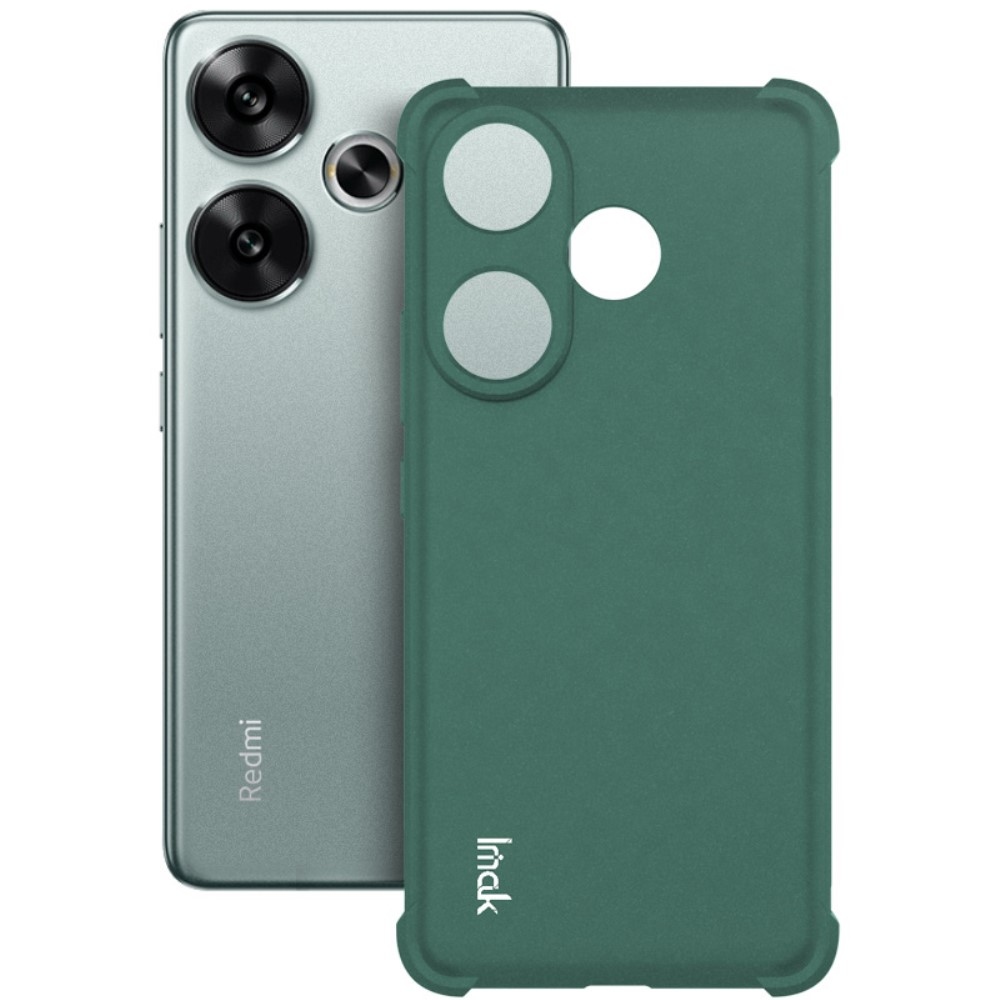IMK matný gelový obal s vyztuženými rohy na Xiaomi Poco F6 - zelený