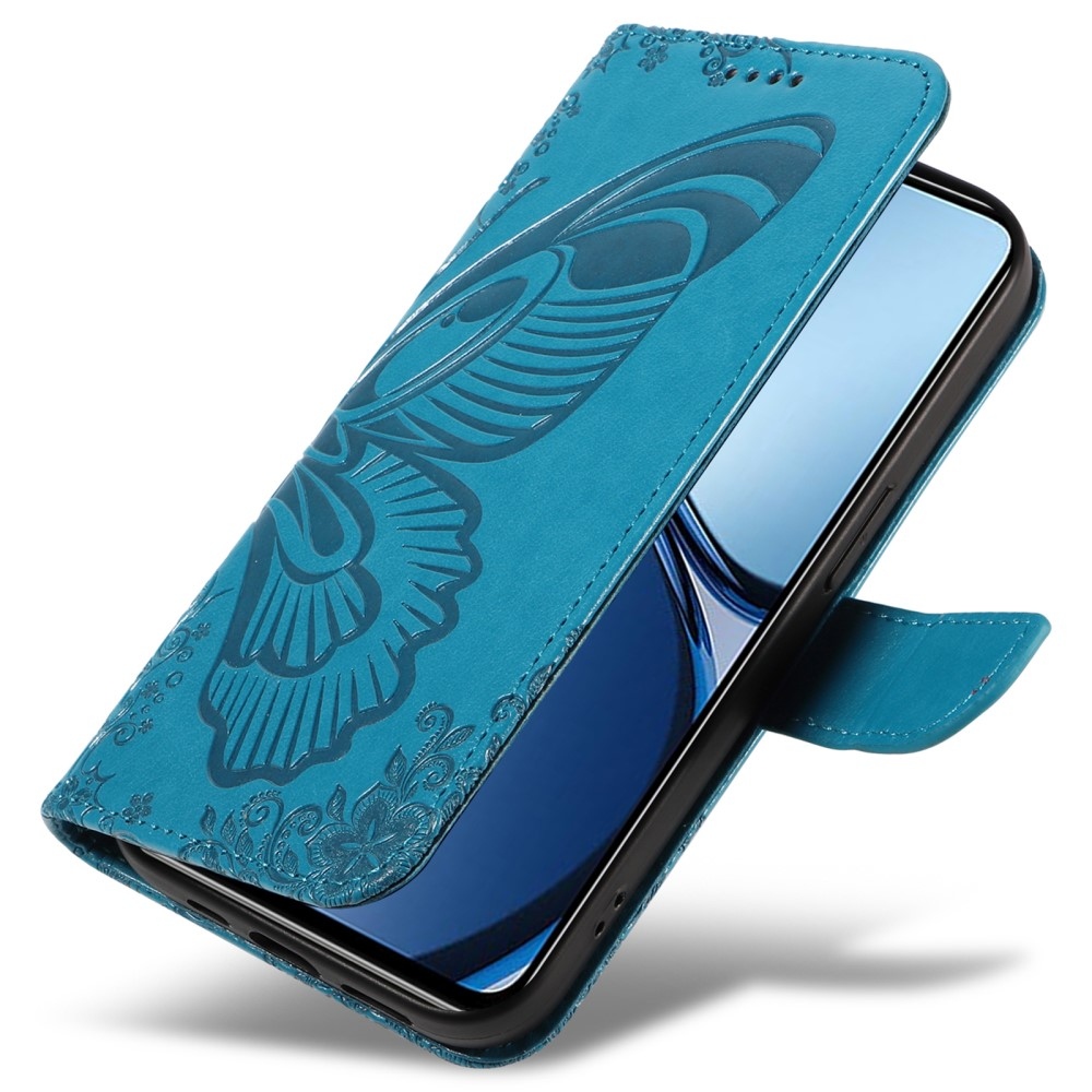 Floral Butterfly knížkové pouzdro na Realme C61/C63 - modré
