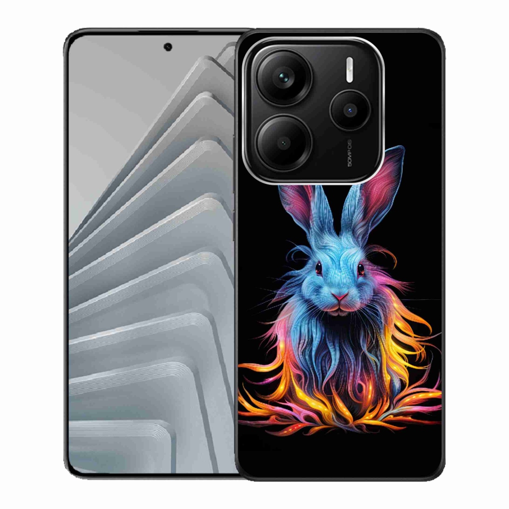 Gelový kryt mmCase na Xiaomi Redmi Note 14 5G - abstraktní zajíc